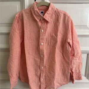 Janie and Jack Coral Button-Up Shirt